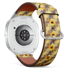 Sunflowers Psychedelic Swirling Vegan Leather Watch Band 40/44/46mm