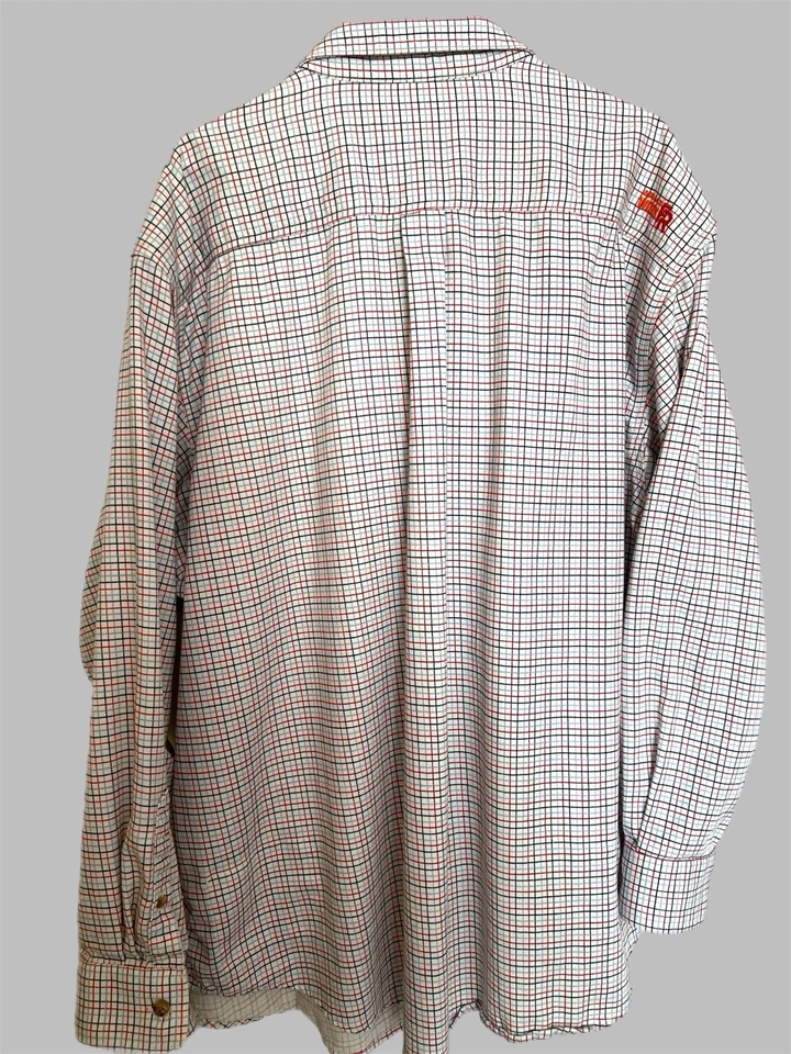 Ariat FR Shirt Mens Sz XXXL /T Plaid Blue/Red Long Sleeve Button Up Workwear - Image 2 of 4