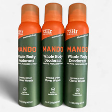 3 Mando Lume desodorante de cuerpo entero spray invisible madera de trébol, 3,6 oz cada uno