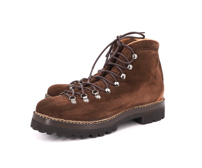 NEW | $1895 RALPH LAUREN PURPLE LABEL DARROW BOOT 9.5 D BROWN SUEDE LUG SOLE BOX