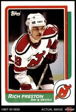 1986 Topps #61 Rich Preston Devils 7 - NM