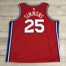 Ben Simmons Jersey Philadelphia 76ers NBA Jordan Red Swingman Size 56 2XL