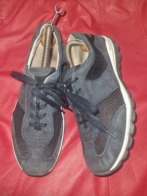 Gabor ladies shoes trainers Rollingsoft leather size 38.5 UK 5.5 blue