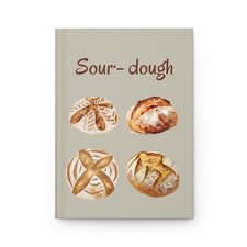Bread sourdough llustration Journal  Hardcover Notebook, Baking Recipe Notebook