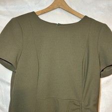 CALVIN KLEIN Army Sage Green Cinch Side Waist Formal Dress Zipper Size 10