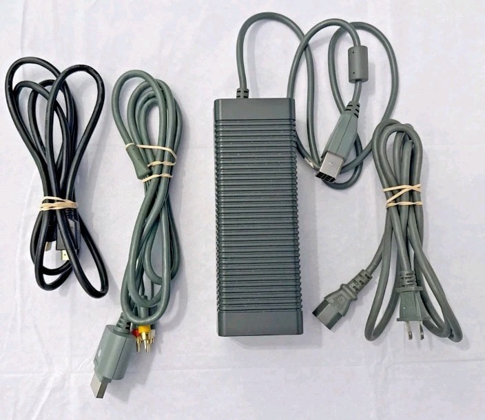 Microsoft Xbox 360 Power Supply Brick and Component HD AV Cable OEM, HDMI cable