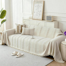 Couch Cover for Dogs, Boho Sofa Covers for 3 Cushion Couch, Chenille Sofa Slipco