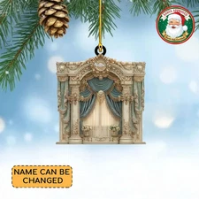 2D FLAT Rococo Window Drapery Ornament  , Luxury Baroque Curtain Display DHT7865