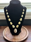 Vintage Real Cowrie Seashell Necklace Estate Costume Jewelry 24 Inch