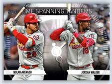 2023 Topps Update Nolan Arenado Jordan Walker Time Spanning Tandems Insert