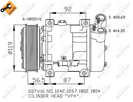 NRF 32270 Compressor, air conditioning for ABARTH,ALFA ROMEO,CITROËN,FIAT,LANCIA - Image 28