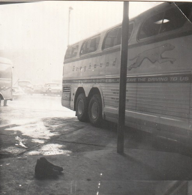 #ad #ad Vintage Photo Greyhound Bus Abandoned Boot Shoes Artistic Found Cars Strange USA $14.99