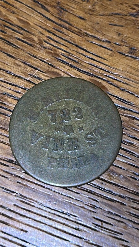 early Philadelphia. Pa. merchants hard times token circa 1838