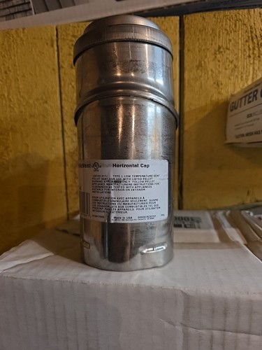 DuraVent PelletVent 3 pollici x 3 pollici Tappo per camino orizzontale rotondo regolabile - Foto 1 di 2