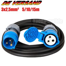 CEE Camping Stromkabel Verlängerungskabel H05VV-F 3x1,5mm² Caravan Stecker 5-15M