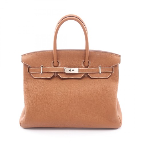 HERMES Birkin 35 Gold Handbag Togo leather Gold Used Women B SHW
