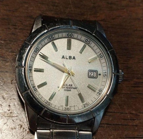 At32 Seiko Alba Solar Watch Working Products With Date - Picture 4 of 6