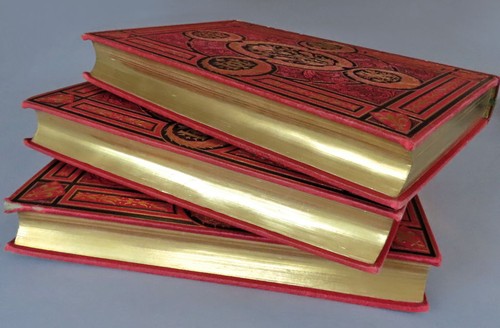 3 Vol Antique 1882 FRENCH Books HISTORY of FRANCE * Lavish RED LEATHER Bindings - Picture 5 of 24