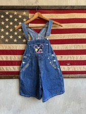 Vintage Y2K Denim Overalls Mickey Mouse  Co Disney Girls Size 10