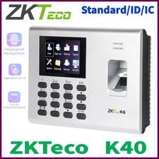 ZKTeco K40 TCP/IP 2.8" TFT Screen Fingerprint Time Attendance System In Battery