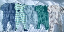 Baby Boy 0-3 Months Carter's Zip Footed Sleeper Pajama Mostly New wo tag
