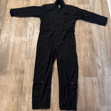 US Military Flight Suit Mens Large Regular Black Flyers CWP-27/R USAF Coveralls