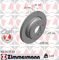 2X Zimmermann Bremsscheibe Coat Z 150.3437.20 FüR BMW E90 E81 E84 E92 E87 X1 E91