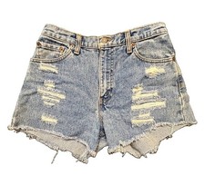 Vtg 1995 Levi  s 550 size 30 Indie Distressed Denim Cutoff Shorts 90s Grunge Mom