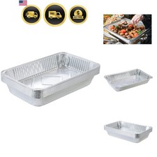 Aluminum Deep Foil Pans Full Size, Large Disposable Roasting  Baking Pan, 21...