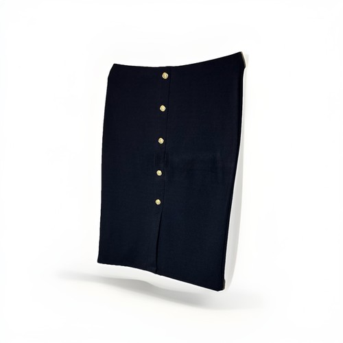 H&M Women’s Navy pull on midi skirt With button detail XL