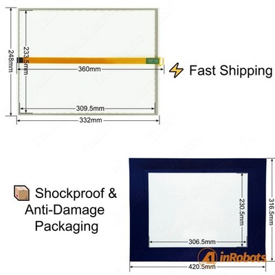 For B&R 5AP920.1505-K21 Touch Screen Glass Panel Protective Film Front HMI