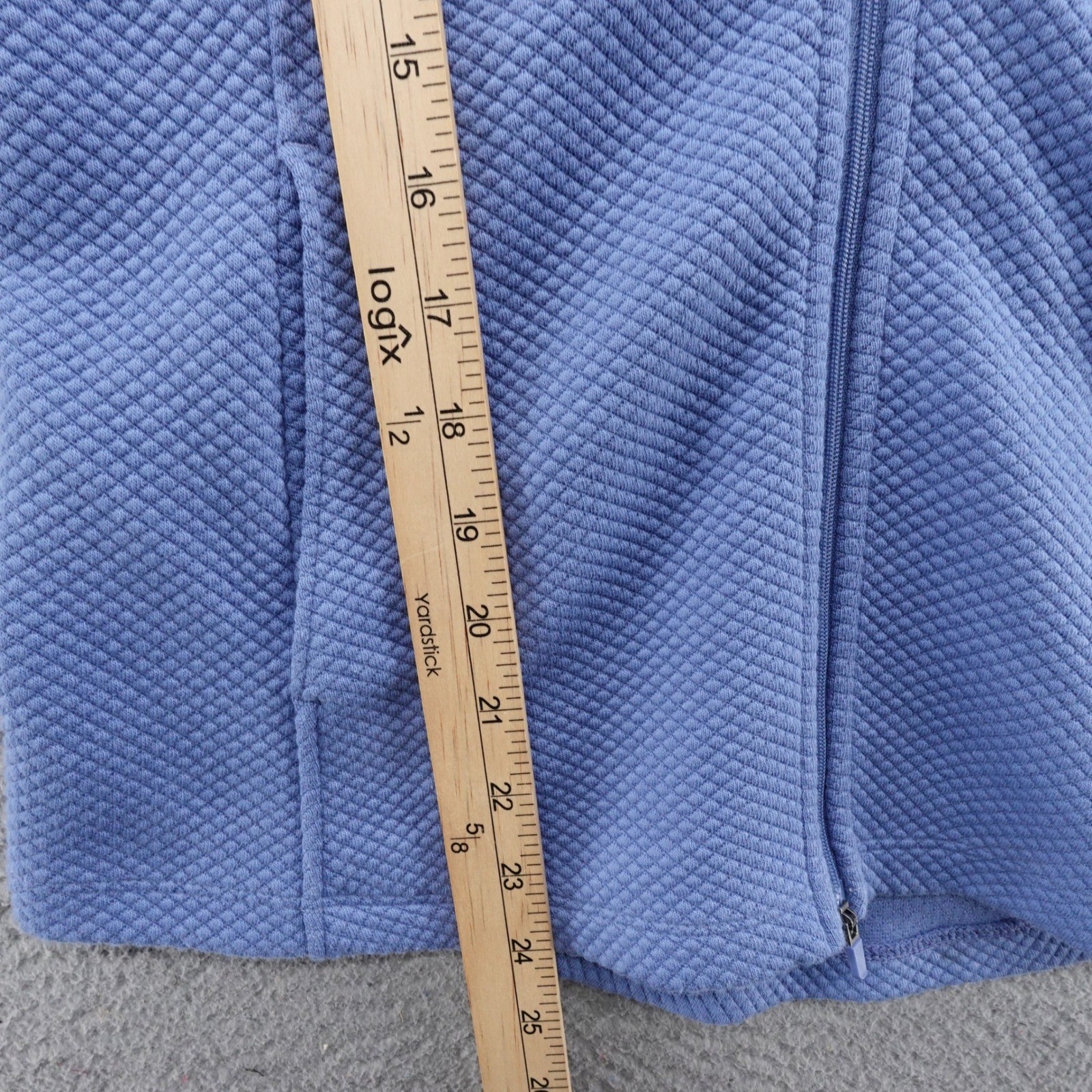 Walter Hagen Womens Clubhouse Full Zip Jacket Mid Blue Textured Small NEW