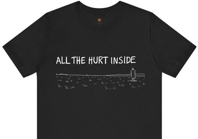 Mental health shirt Skyline tee Gift for sad boy girl introverted All The Hurt 