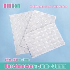 Silikonscheiben selbstklebend halbtransparent Unterlegscheiben Dicke 0.5mm&ndash;5mm