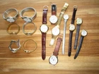 14 Timex  Indiglo  quartz   vintage  watches for  batteries repair  parts  bands