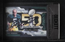 BAS 2015 Topps Chrome Super Bowl 50 Die-Cuts Paul Hornung Authentic Auto HOF ow6