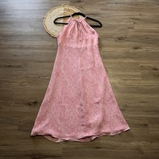 J. CREW 100% Silk Pink Paisley Halter Dress