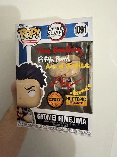 Funko POP Demon Slayer Gyomei Himejima Chase Signed By VA Crispin Freeman JSA