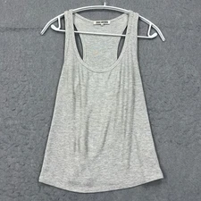 Joah Brown Tank Women's S/M Gray Gravel Scoop Neck Ribbed Racerback READ