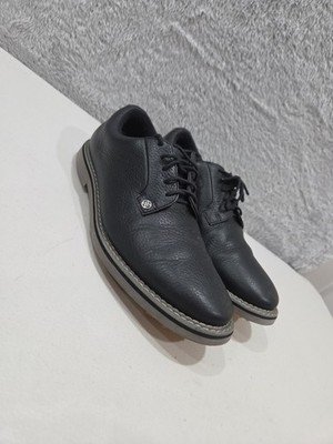 G/Fore G4 Gallivanter Golf Shoes Men's Sz 9 Onyx Black Leather Lace Up