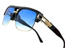 Trendy sunglasses Men Street Wear Outdoor Fancy UV400 Protection Blue Lens Gafas