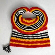 Bamenda Toghu Men's Hat, Traditional African Multicolor Handmade Crochet