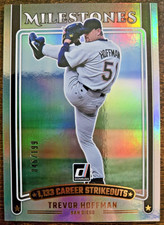 2025 Panini Donruss Milestones Trevor Hoffman Holo Silver SP /199 #2 Padres