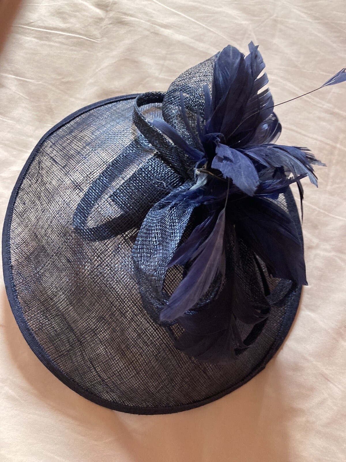 Ladies Hat Box Navy Blue Fascinator eBay