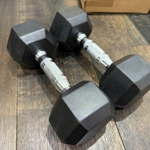A Pair of York Rubber Coated Hex 5kg Dumbbells – Pre-Owned – Bodybuilding! - Picture 4 of 8