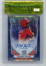 Michael Taylor 2014 Bowman Chrome Auto Rookie Refractor #d 2/10 Raw BGS 9.5 10 