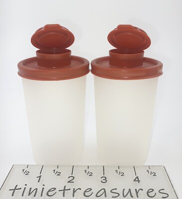 Tupperware Salt & Pepper Shakers Spice Vintage Unused tinietreasures