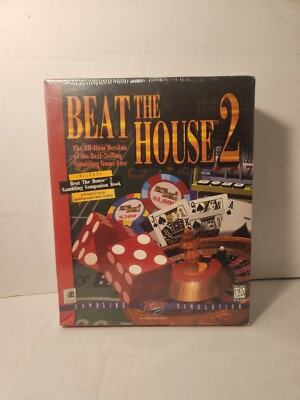 Beat the House 2 Windows PC Game Gambling Simulation Casino Slots Cards BIG BOX 