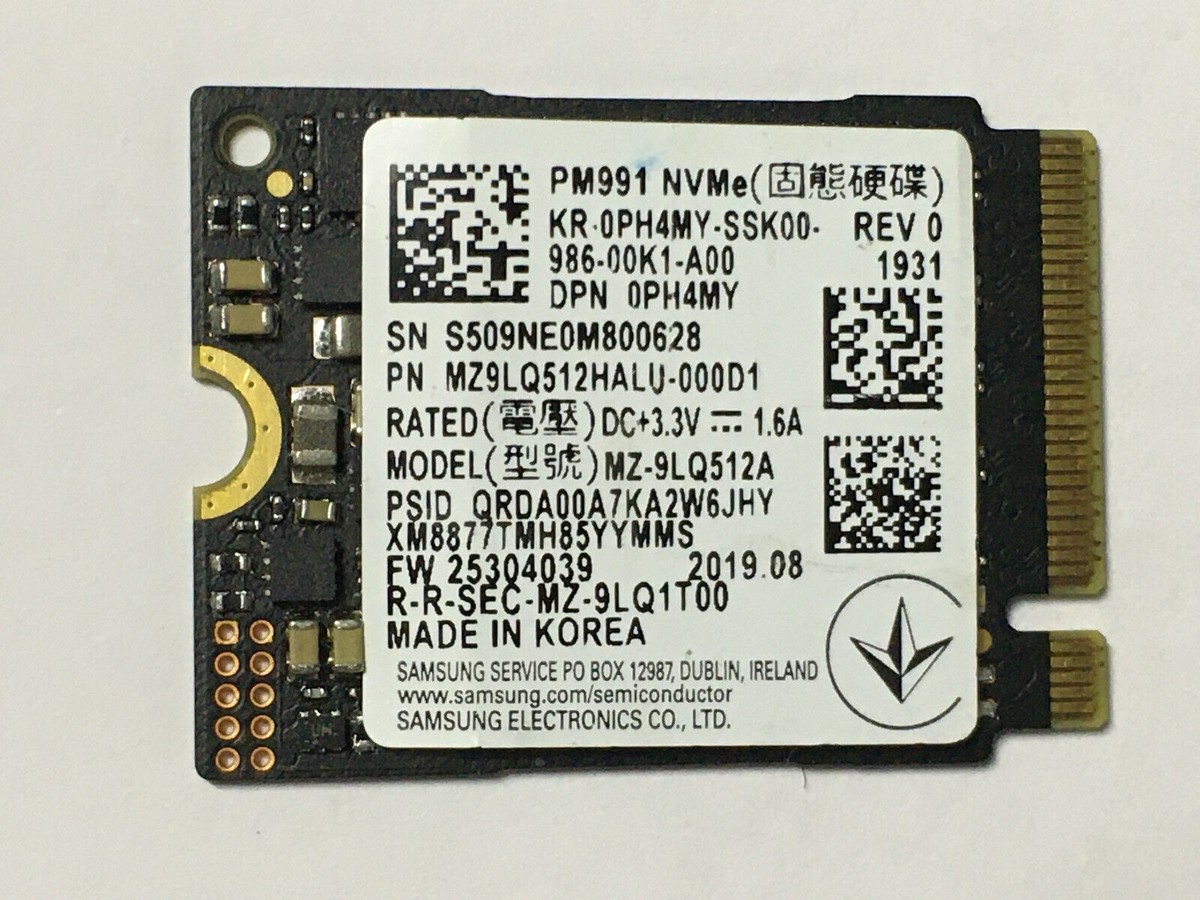 SAMSUNG PM991 PCIe NVMe 2230 MZ-9LQ512A 512GB SSD For Steam - Main Image