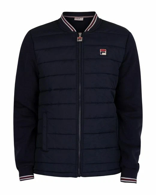 Fila Men's Marco Puffer Jacket Knitted Back and Sleeves in Peacoat F21MH004 410